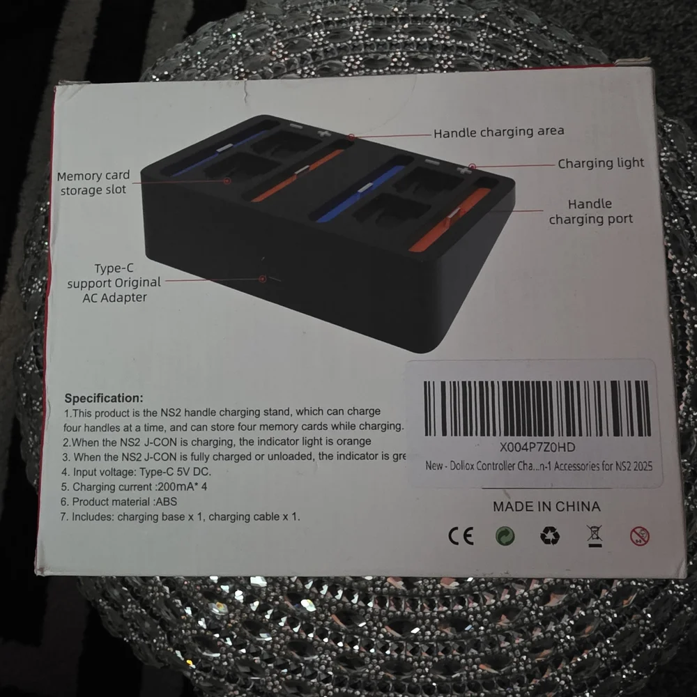 NS2 Charging Base with Black Controllers